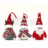 Kerst ornamenten met LED -licht Santa Snowman Moose Kerstboom Hangende decoratie Kinderen Geschenk Home Decor