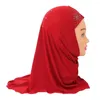 Hats Kid Girls Islamic Muslim Arab Scarf School Rhinestone Child Headwear Middle East Turban Ramadan Beanies Bonnet Hair Loss Fashion