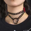 Harajuku PU Correia de couro CARECH CARCHLACE GOTH GOOTH CHANKER ACESSÓRIOS DE CARKENTES GRUNGEM SAMPUNK Halloween Jóias