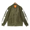 Mens Jackets Brand Letter Borderyery Jacket Men Streetwear Padrão Mulheres Baseball Clube Social Roupfits Coat Green