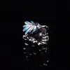 925 Sterling Silver Dangle Charm Femmes Perles Haute Qualité Bijoux Cadeau En Gros Bleu Nuit Ciel Étincelant Étoile Lune Perle Fit Pandora Bracelet DIY