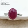 Cluster Rings Natural Red Ruby Ring Adjustable Size Rubi 925 Silver Gemstone Bead Woman Water Drop Jewelry