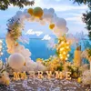 Décoration de fête cercle de mariage arc de ballons toile de fond étagère en fer forgé fond rond fleurs accessoires d'anniversaire réception-cadeau pour bébé
