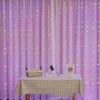 Strings USB Gordijn LED Fairy Lights With Hook Room Christmas String Decor voor bruiloft 2022 jaar vakantietuindecoratie