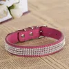 Collari per cani Bling Diamante strass pelle PU Cat Small Pets Strap Chihuahua Yorkie 5 colori Taglia S M