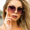 Gafas de sol Mujeres Diseñador de marca de lujo Fashion Fashion Unisex Gacias de sol de alta calidad Eyewear Ladies Femenino Uv400 de Sol
