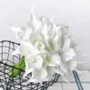 Fleurs décoratives 10 pièces blanc faux Calla Lily artificielle mariée mariage Bouquet Latex vraie touche fleur maison cuisine bureau décor