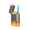 Allume-cigare torche Jet flamme rechargeable gaz Butane Pierrafeu briquet avec poinçon cigare accessoires pour cigares pour boîte-cadeau 6207981