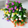 Dekorativa blommor 5 grenar livtro konstgjorda plast Fake Flower Faux v￤xt f￶r br￶llopspografi Props heminredning festtillbeh￶r