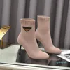 Boots Designers Black Fabric Sock Boot High Heel Ankle Womens Stiletto Heels