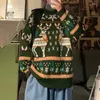 男性用セーターユニセックスクリスマスセーター面白いトナカイプリントスウェットシャツの男性クルーネック冬のクリスマスジャンパートップス