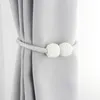 Curtain Poles Hooks for Curtains Tie Backs Home Decoration Accessories Pearl Magnetic Window Curtains Holders Tiebacks Rings Holdbacks Clips 221008