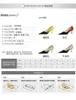 Thin Heel High Heel Light Mouth Pointed Patent Leather Color Contrast Color Gradient Women's Shoes Single Shoes High Heel Shoes 2022