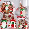 Koppel Fairy Doll Santa Claus Gezichtsloze pop Kerstversieringen Nieuwjaar Gift Toy Kerstmis ornamenten