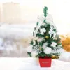Рождественские украшения 1 набор милый мини -дерево очаровательный лук