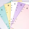 40 folhas 5 cores A6 Produto solto de folhas Solid Color Notebook Refil Binder Spiral Inside Papage Planner Planner Integrht Paper School Office Supplies