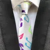 Bogen 5 cm M￤nner d￼nne musikalische Design Krawatten wei￟ mit farbenfrohen Musiknoten Halskrawatte f￼r M￤nner Chidren Konzertparty