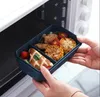 Contenitore per il pranzo in plastica portatile da 1100 ml Bento Set di stoviglie Custodia Bacchette Cucchiai Microwae Riscaldamento Contenitore per la conservazione degli alimenti a prova di perdite Stoviglie