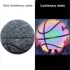 Balles Logo personnalisé Led 7 taille Basket-ball en cuir rougeoyant Glowin The Dark Basketball