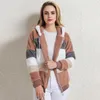 Kadın Ceketler Kış Kışları Ceket Sıcak Peluş Sıradan Gevşek Kapüşonlu Ceket Karışık Renk Patchwork Out Giyim Sahte Kürk Fermuar Bayan Parka Coat T221008