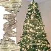 Juldekorationer 4m 40 LED Fairy String Lights Copper Wire Ribbon Bows For Home Party Weddings Holiday Decor Tree