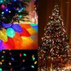 Strings 10m 50 LED Big Strawberry Fairy String C9 Bollen plug -in Green Wire Christmas Garland Light voor boom Wedding Party Home Decor