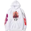 Мужские толстовок толстовок Jojo Bizarre Adventure Harajuku Unisex Hoodie Японское аниме смешная печатная уличная одея