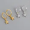 Hoop Earrings Fashion Silver Color Tassel Starfish For Women Girls Party Wedding Summer Beach Jewelry Gifts Eh714