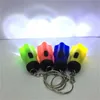 Plastic Led Flashlights Super Mini With Key Ring Portable For Outdoor Camping Hiking Torch Flower Petal Shape