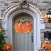 装飾的な花が秋の花輪の人工ドアハンガーリースフロント感謝祭の秋の飾りホームウォールと窓