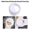 Mobiltelefon LED Lysande ringljuskl￤mma Selfie Flash Light Portable Camera f￶r iPhone 14 Pro Max Plus med paket