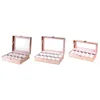 Boîtes à montres étui spécial pour femmes, petite amie, montre-bracelet, boîte de rangement, collection en cuir Pu rose