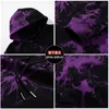 Moletons de moletons masculinos Crença 2022 Autumn Inverno Novo processo de tie-dye Men com capuz de tensão Harajuku Hoodies sólidos