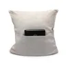 枕カバーの装飾枕サブリメーション空白の本ポケットカバー固体ポリエステルリネンクッションカバー家の装飾