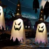 LED Halloween Decoration Flashing Light Gypsophila Ghost Festival Dress Up Glowing Wizard Ghost Hat Lamp Decor Hanging Lantern