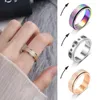 Bagues de cluster Bague d'anxiété vintage pour adolescents Femmes Hommes Acier inoxydable Y2K Bijoux Rotation Couple Mariage Fidgets Tendance Cadeau de fête