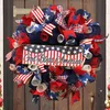 Decorative Flowers Wholesale Independence Day 50x40cm Wreath Porch Decoration Home Front Door Outdoor High Quality Pvc Decor Deals