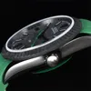 Montre DE Luxe luxe horloge 36 mm ETA2836 automatisch mechanisch uurwerk koolstofvezel kast Zachte kikker rubberen band Herenhorloges polshorloges