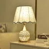 Luxury Crystal Wedding Bedroom Table Lamps Foyer Gold Metal Body Bedside Living Room Desk Light