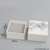 Emballage cadeau 30 pièces boîtes à bijoux en papier emballage boîte à bagues pour boucle d'oreille collier blanc