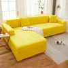 Chair Covers Solid Sofa Cover Elastic Leather Corner Sectional For Living Room Couch Set Armchair L Shape Seat Slipcovers