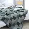 Blankets Plaid Jacquard Sheet Blanket Cotton 200 230 150 For Single Double Bed Home Travel Picnic