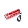 Yenilik Ürünleri 4 Renk Mini Taşınırlar UV Elektrik Torçu Ultra Violet 9 LED El Flashlight Taluminium Fener