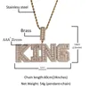 Iced Out Custom Name Baguette Zirkon Buchstaben Anhänger Gold Silber Farbe Halskette für Männer Frauen Halskette mit 24 Zoll Seilkette