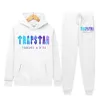 Erkekler Trailsits Sonbahar Kış Trailsuit Erkekler Kadınlar Trapstar Baskılı Spor Giyim Renkleri Sıcak Twopiece gevşek kapüşonlu sweaterpants çift setleri G221010