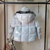 Women's Down Women Fashion Fluffy Warm Hooded Coats Zipper Color Block 90% White Duck Filling Oversize Loose Casual Winter Jackets