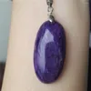 Pendentif Colliers Véritable Violet Naturel Charoite Gemmes Pierre Cristal Perle Mode Femme 38 19 10mm