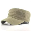 Berretti 1 pezzo berretto militare da uomo tinta unita militare regolabile piatto stile classico protezione solare cappello da sole casual