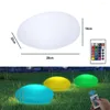 Kleuren LED GLOWENDE Cobble Stone Vorm Lichten Kunstmatig RGB Cobblestone Lawn Lamp voor Outdoor Garden Pathway Landschap Decor