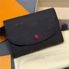 디자이너 Rosalie Coin Purse Fashion Womens Pochette Felicie 소형 짧은 지갑 고급 가죽 키 파우치 신용 카드 홀더 클래식 브라운